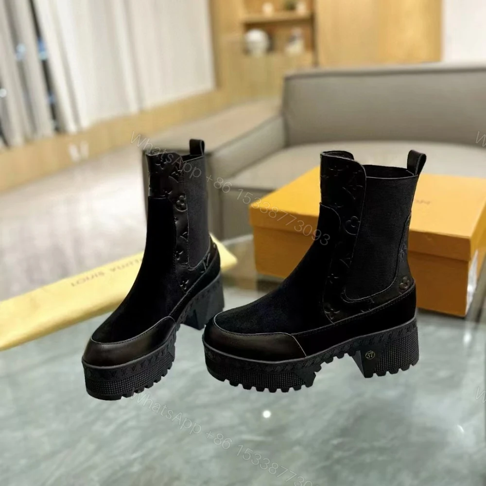 View 4 of LOUIS VUITTON LAUREATE PLATFORM CHELSEA BOOT BLACK 1AC7W6