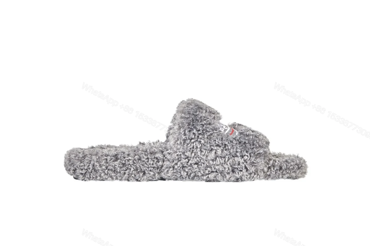 Balenciaga Furry Slide Grey 654261W2D011596 — view 2