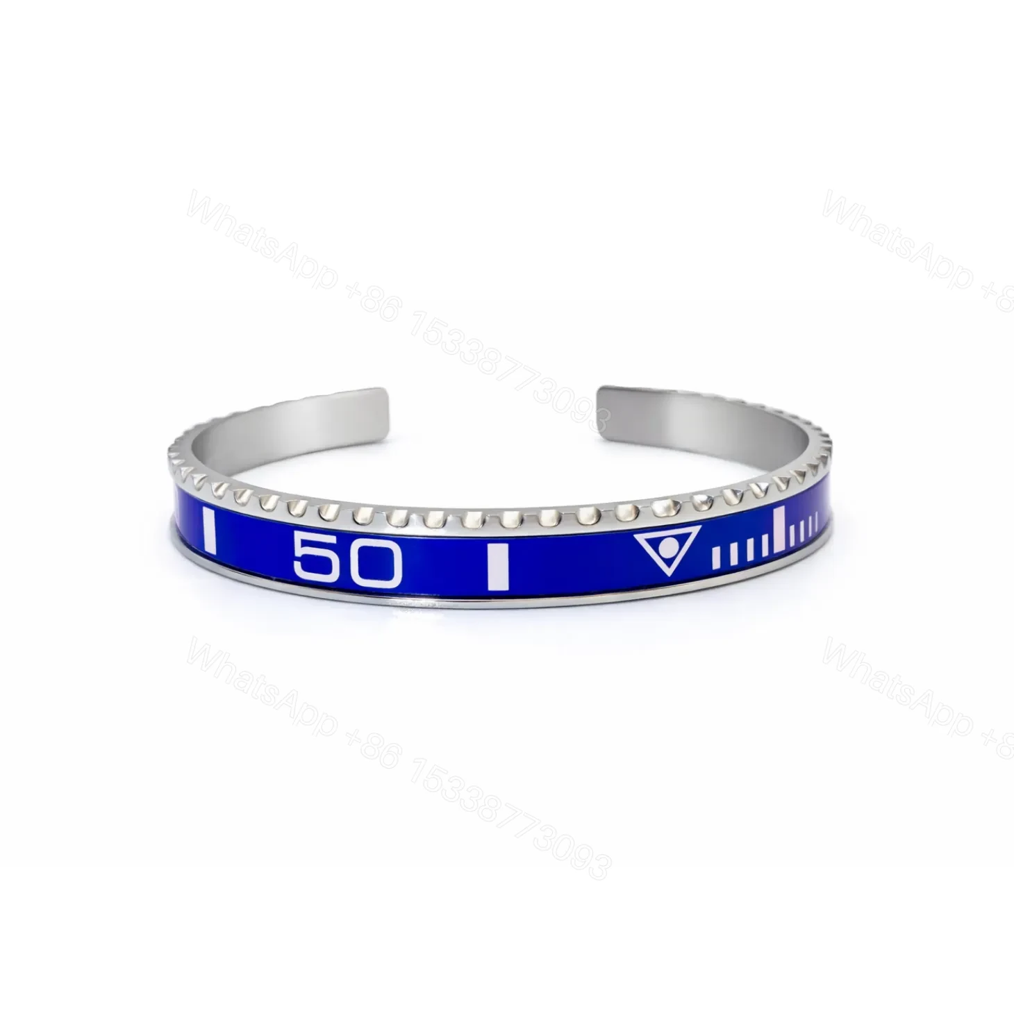 Smurf Blue Submariner Titanium Steel Bracelet — view 1