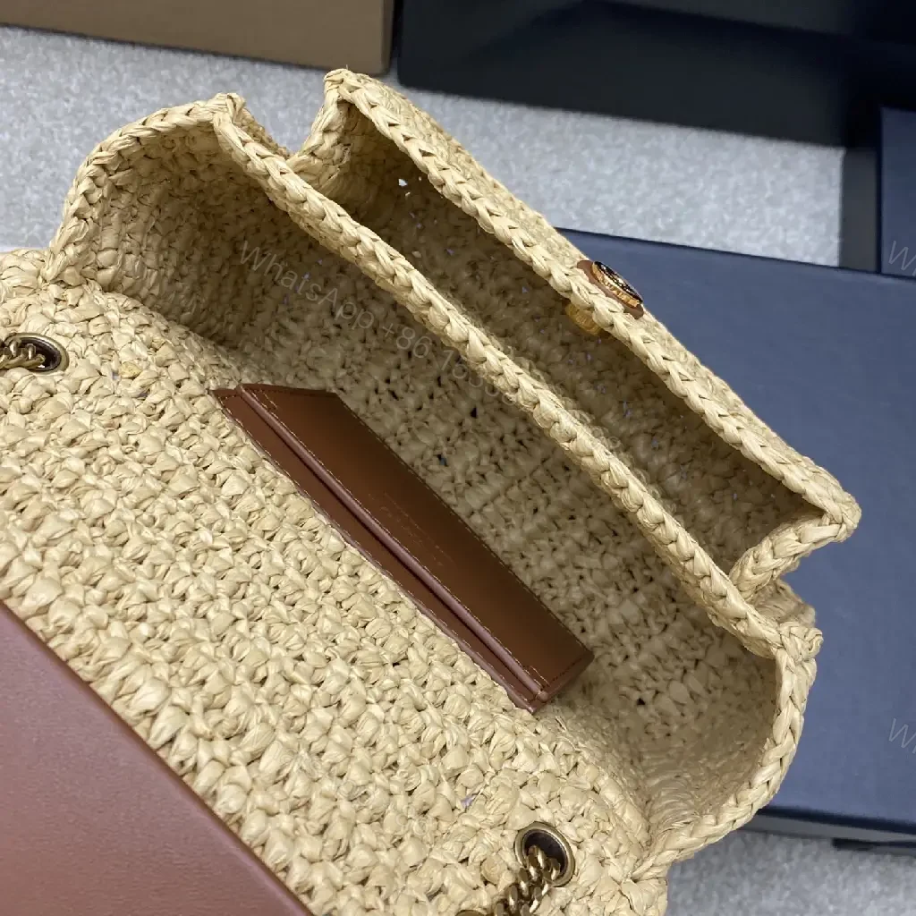 View 9 of Textured Straw Mini Bag — Natural Luxury, Everyday Chic, Crossbody