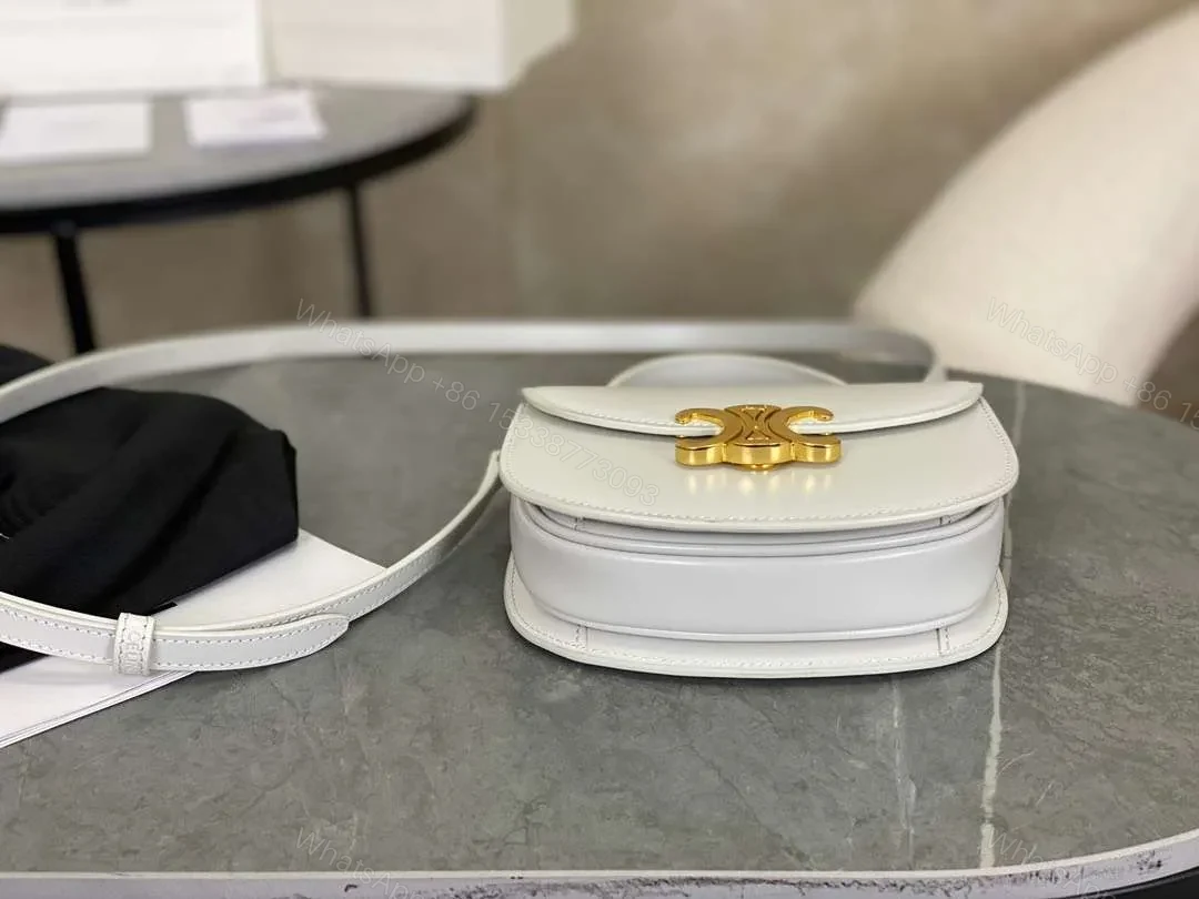 View 5 of Celine Handle White Smooth Leather 15.5×11.5x5cm