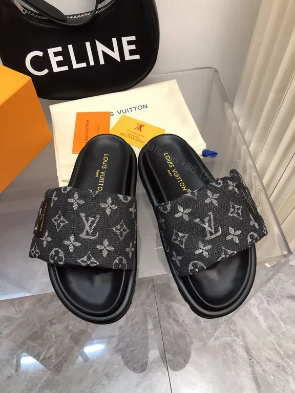 Monogram Canvas Louis Vuitton Slide: Bold, Cushioned Comfort — view 1