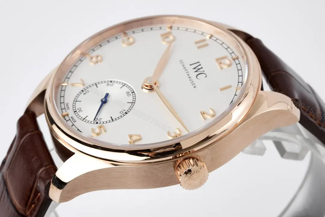 View 4 of IWC Portugal 40MM Watch White Dial Rose Gold Leather Strap Ultimate IW500118