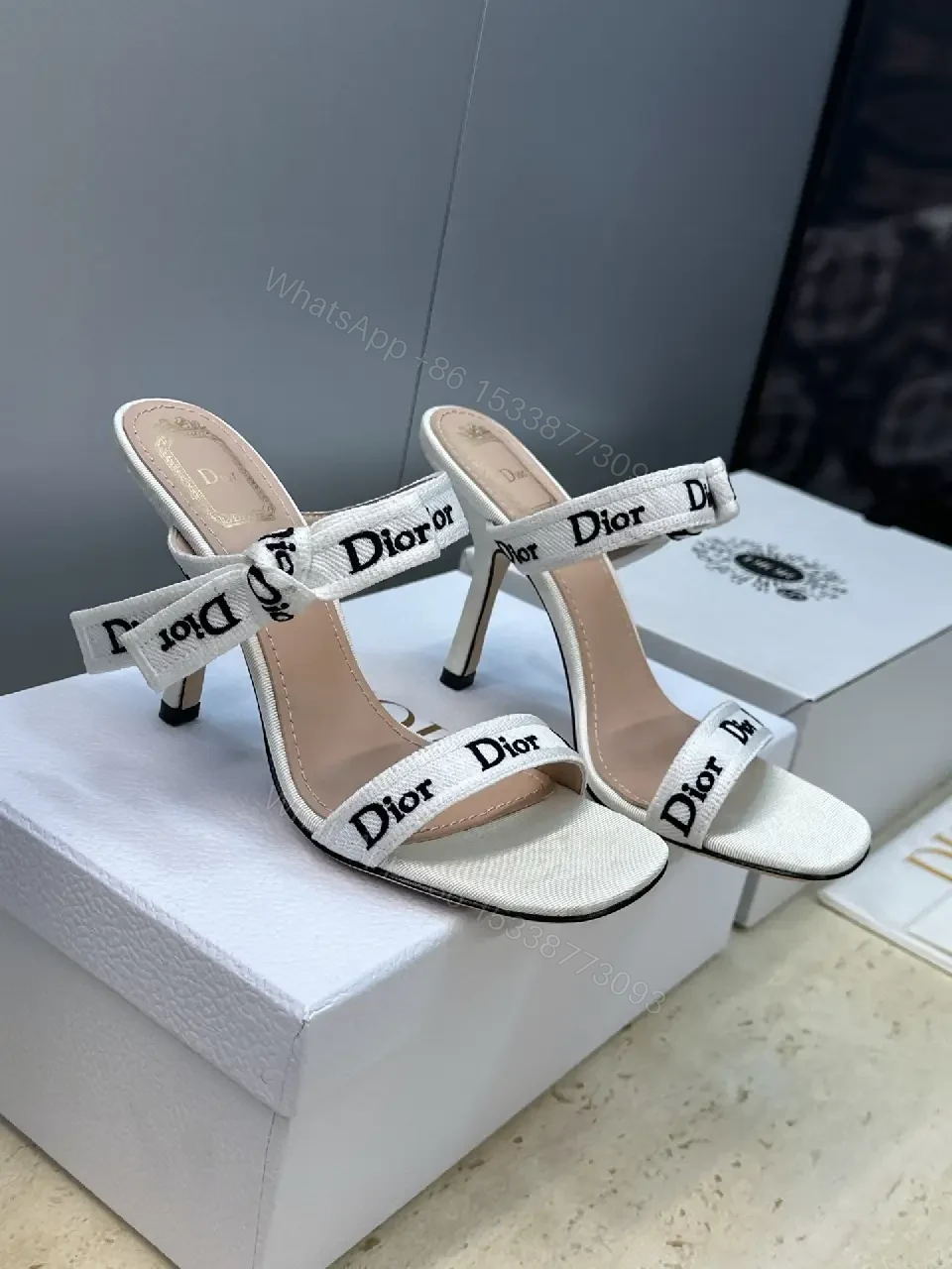 View 9 of Lightweight Strappy Heels: Open-Toe Slingback Kitten Heel, Couture Style