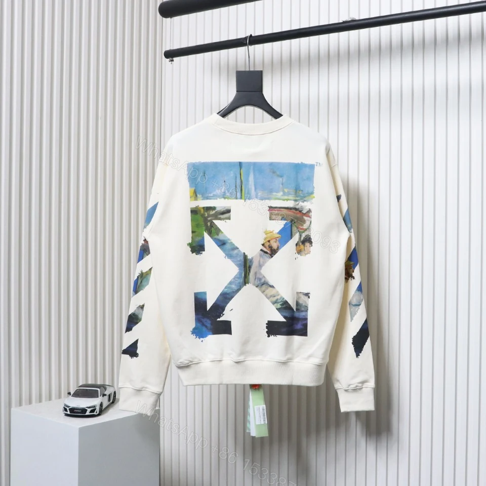 Off-White Oil Painting Printed White Hoodie — view 1