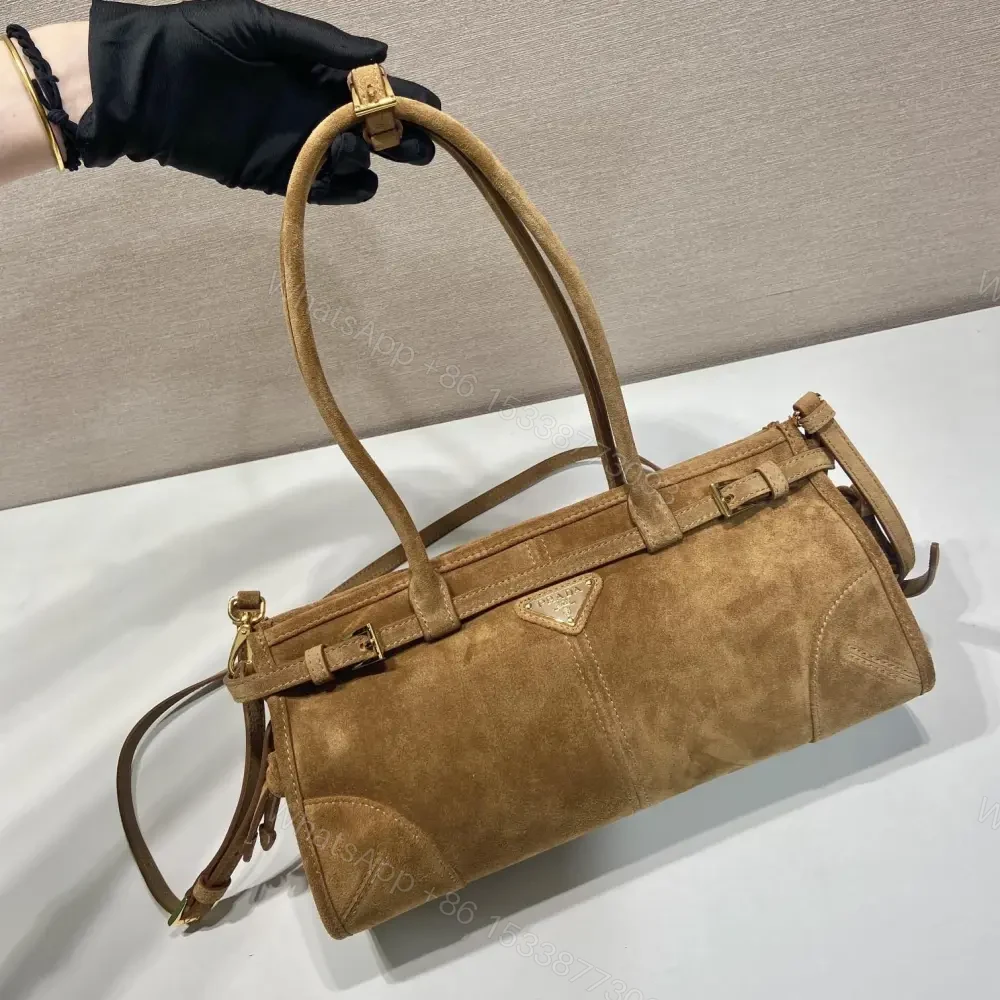 View 4 of 高仿Prada*Bonnie系列1BA426手提單肩包棕色小號免檢版