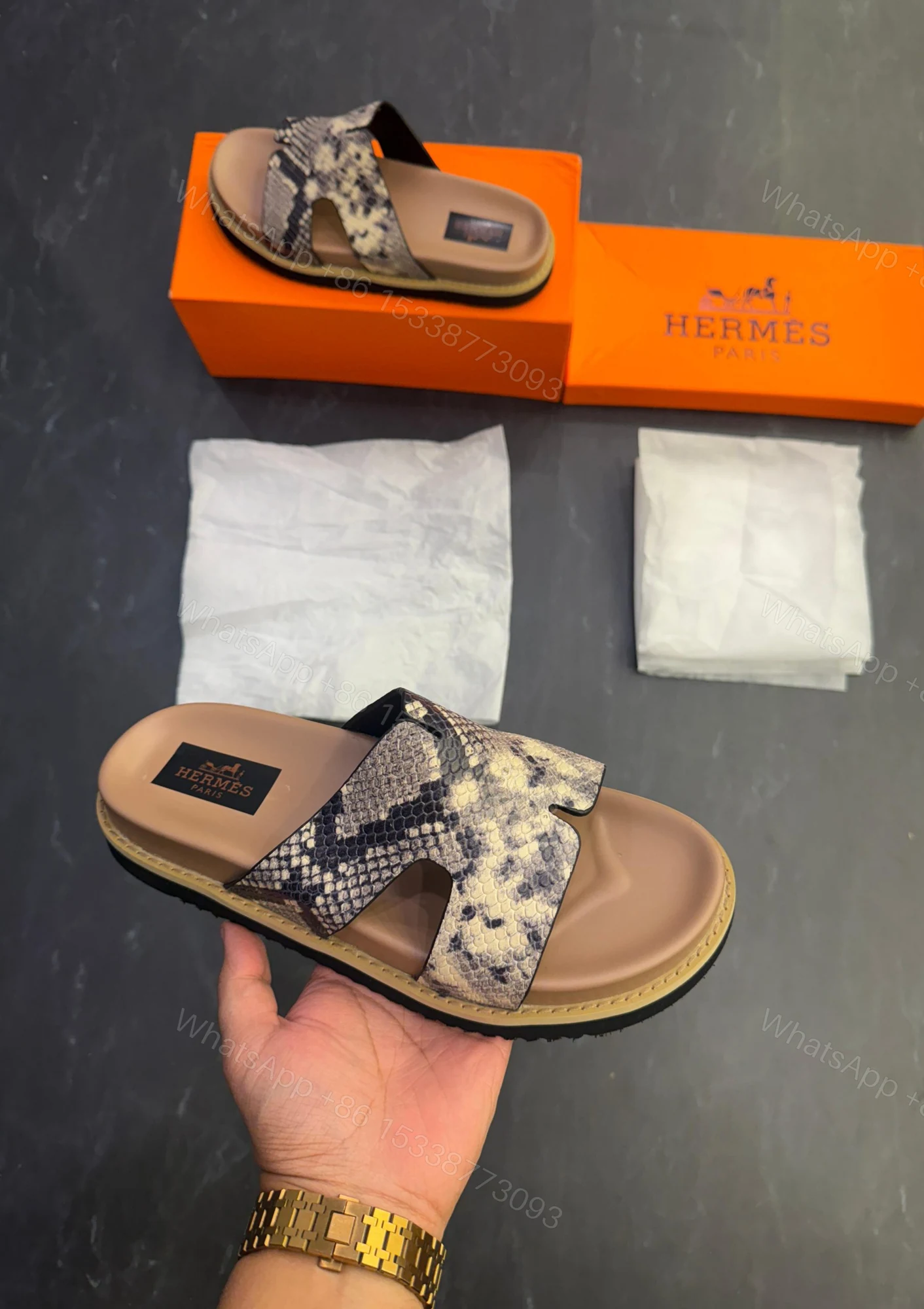 View 9 of FIRST COPY HERMES-PARIS AESTHETIC MULES FOR MEN