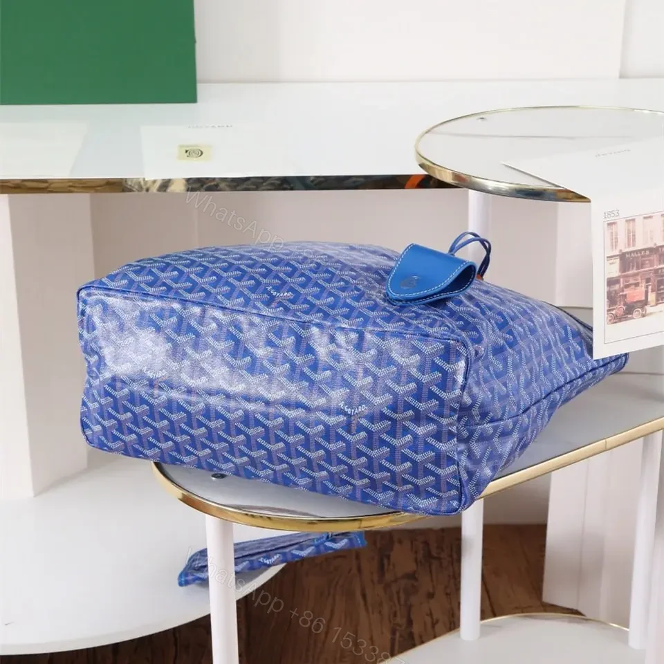 View 4 of 高仿Goyard*STLOUIP6滿印Tote手提袋天藍免檢版小號