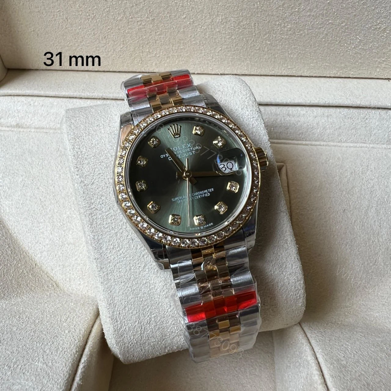 Design Rolex datejust 31 oystersteel yellow gold diamand — view 1