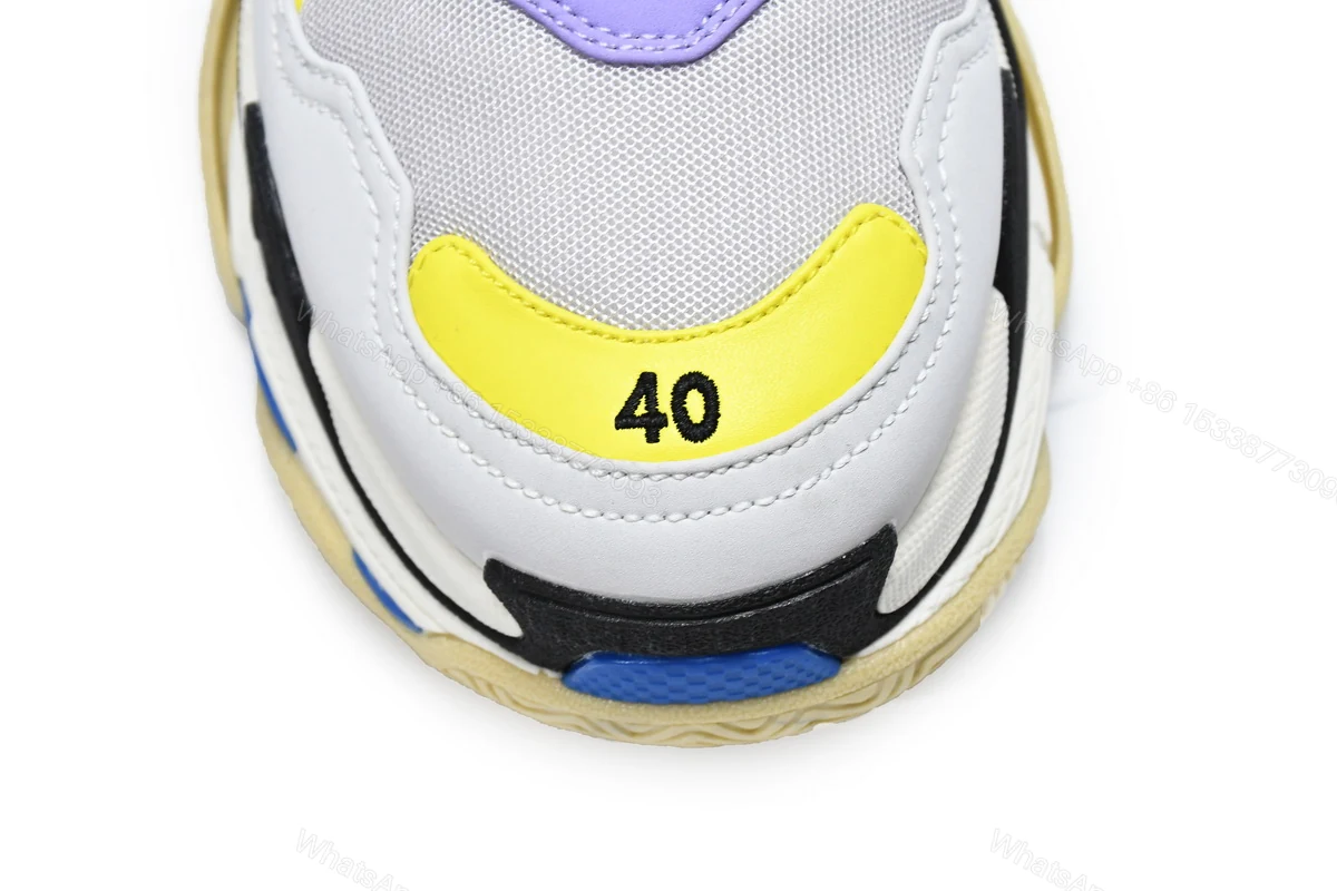 View 8 of Balenciaga Triple S Black Grey Blue 524039 W09OH 8081