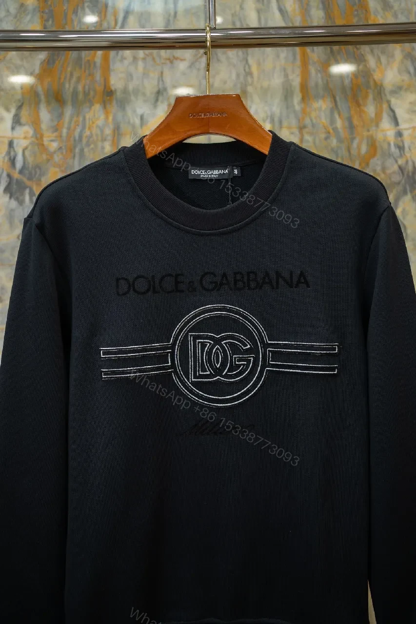 View 5 of Black Embroidered Logo Sweatshirt – Luxe Streetwear Essential