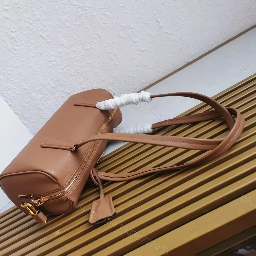 View 4 of Prada Caramel Medium leather top-handle bag with padlock