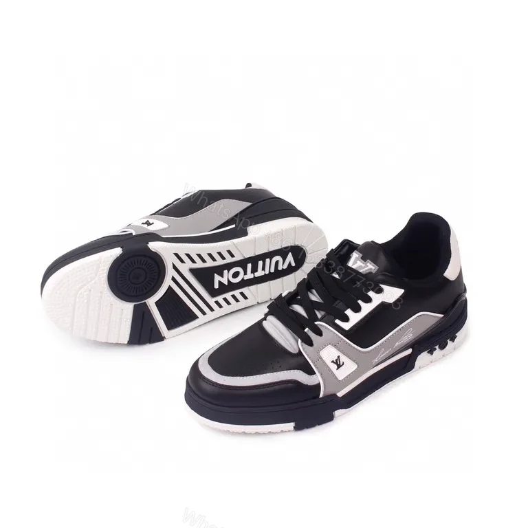 View 8 of Chic LV-Style Slip-On Sneakers: Modern Texture & Detailing