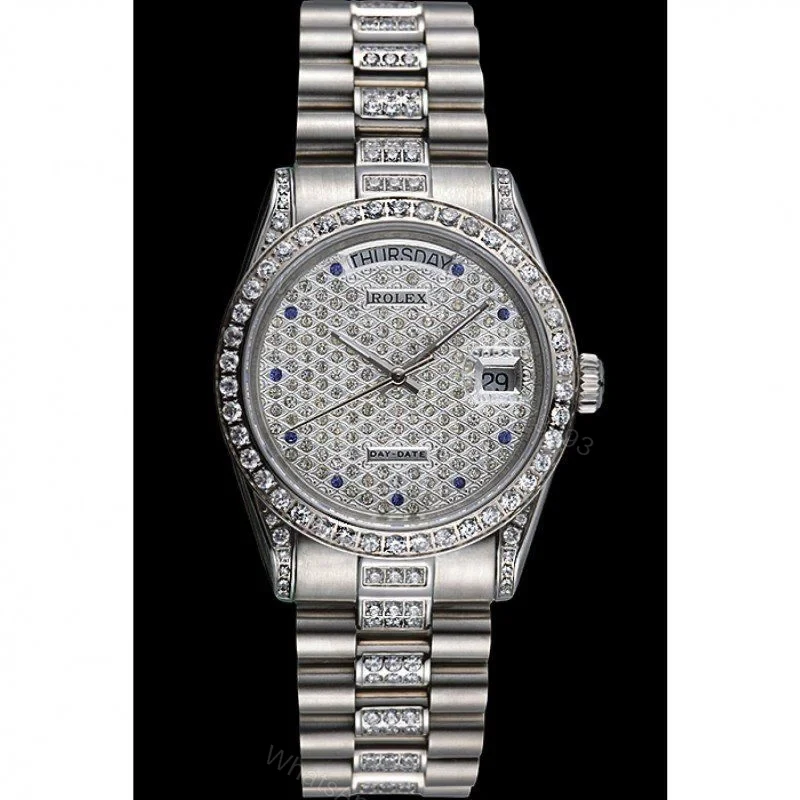 View 2 of Superclone Rolex Day-Date Diamond Dial 621612 37 mm