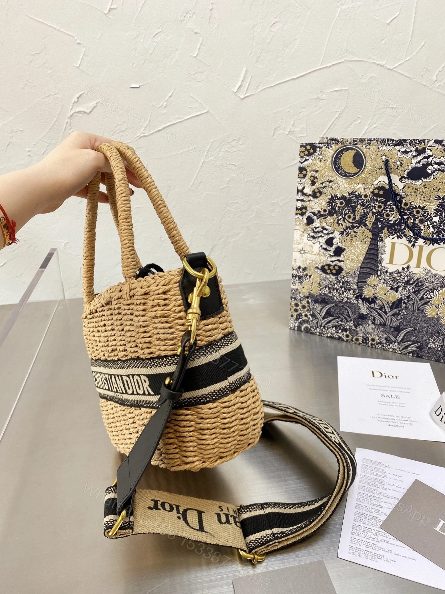 View 9 of DIOR WICKER BUCKET BAG
