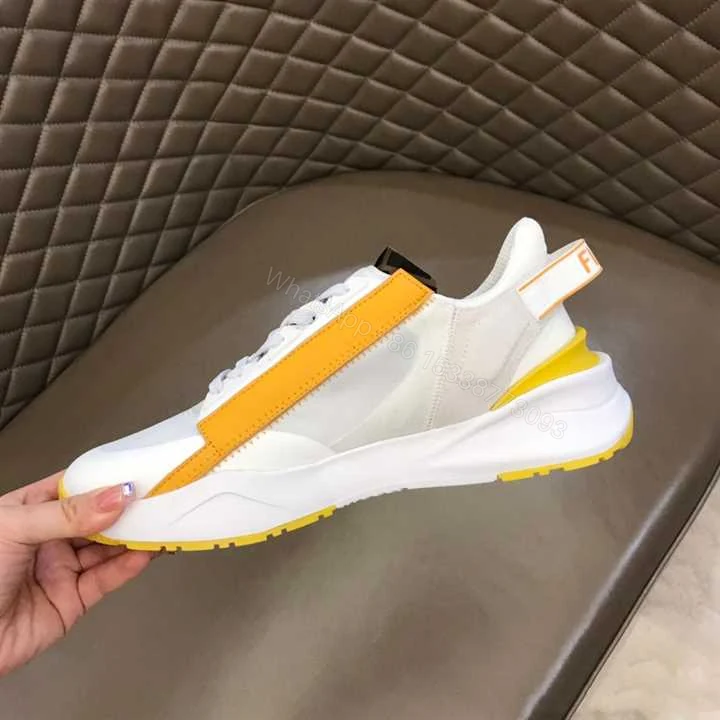 View 8 of FENDI CHUNKY LACE-UP TRAINERS YELLOW – FD20