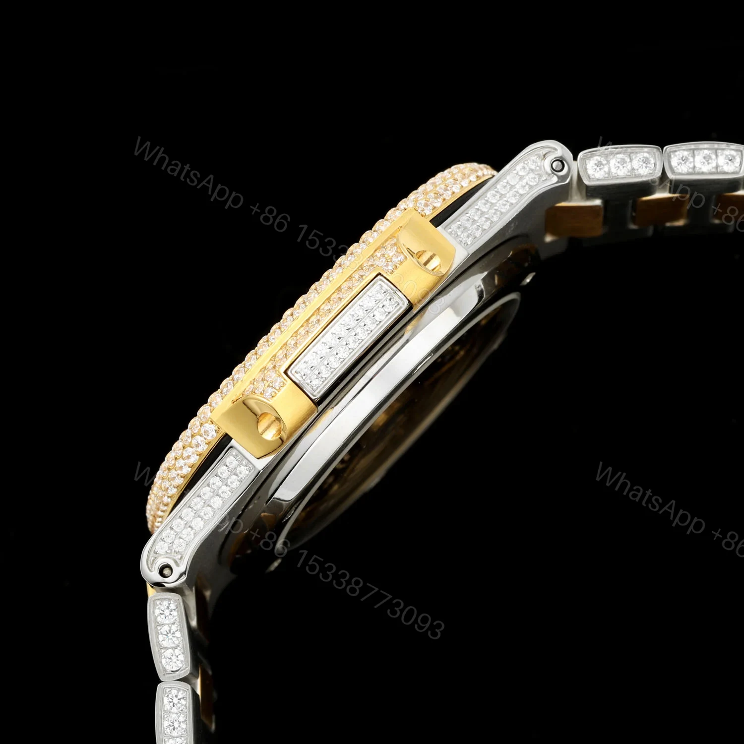 View 8 of Patek Philippe Nautilus 5711 BD1 Full Diamond Pavé Watch 40mm Luxury Edition AMG-PP-BD1-5711-2600-FULL-DIAMOND