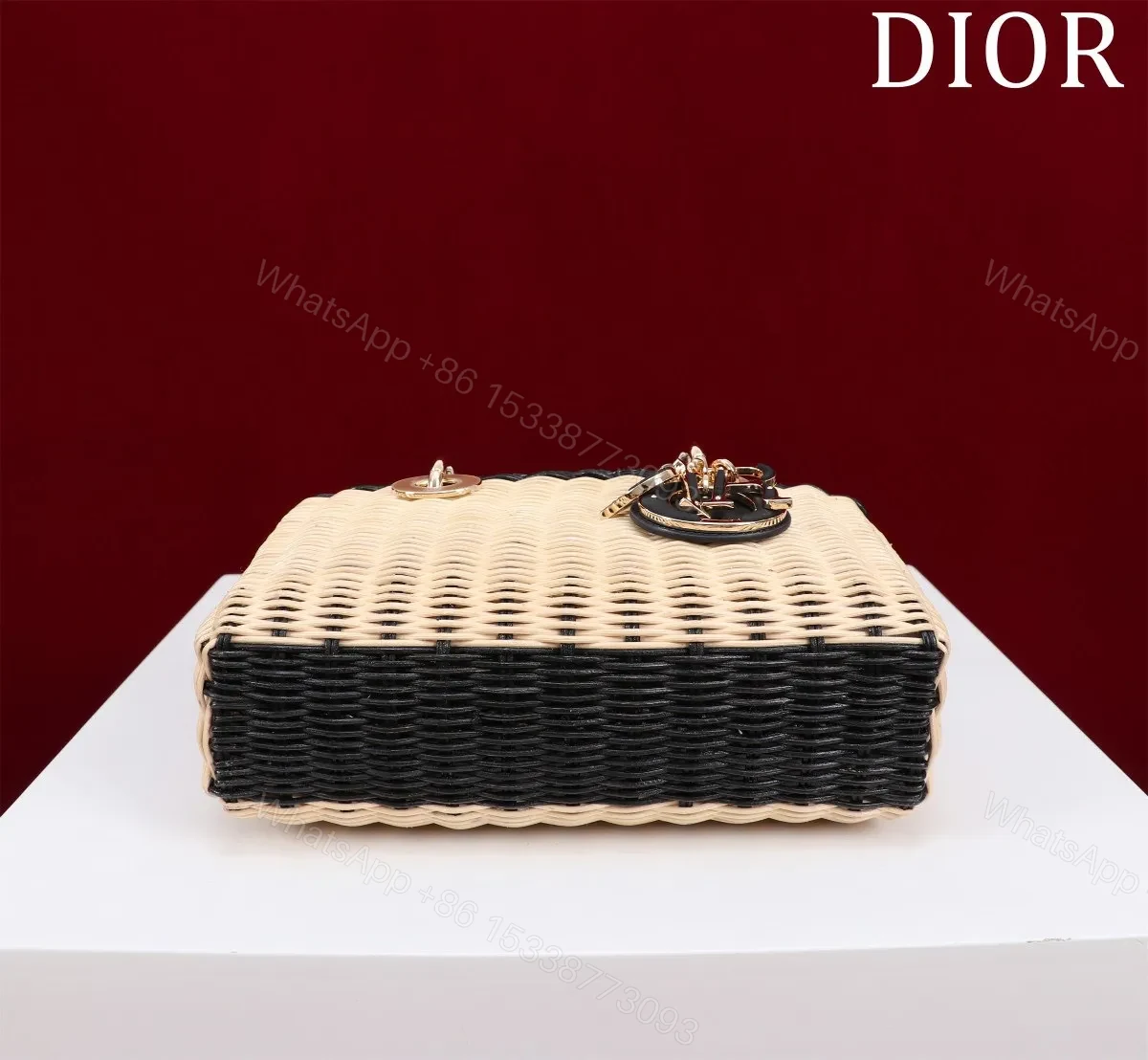 View 6 of Dior D-Joy Lady Wicker Handbag 22cm