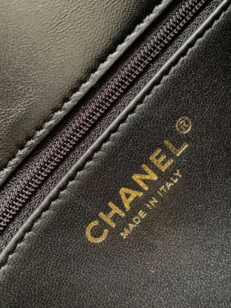 View 7 of Quilted Leather Crossbody Bag: Gold Logo Charm