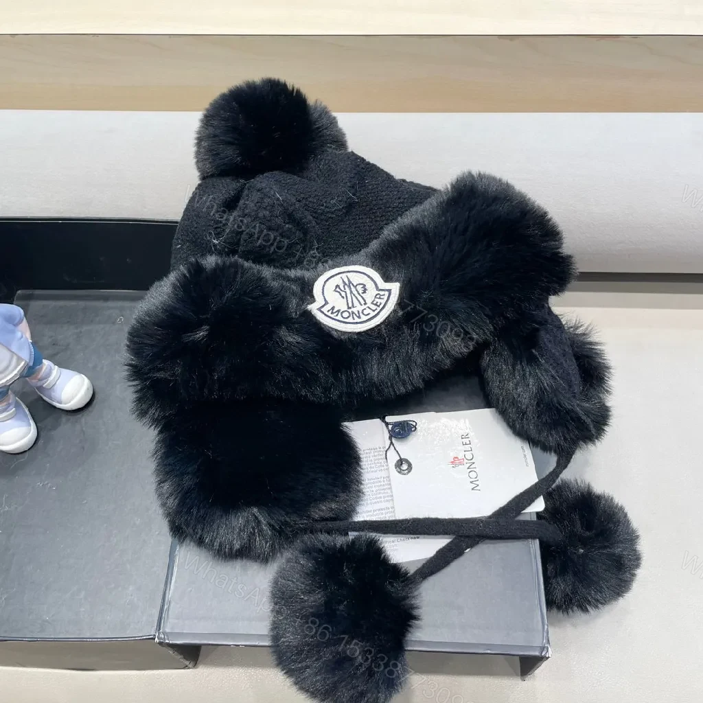 View 3 of Chic Faux-Fur Pom Beanie & Scarf Set, Charcoal, Luxe Warmth