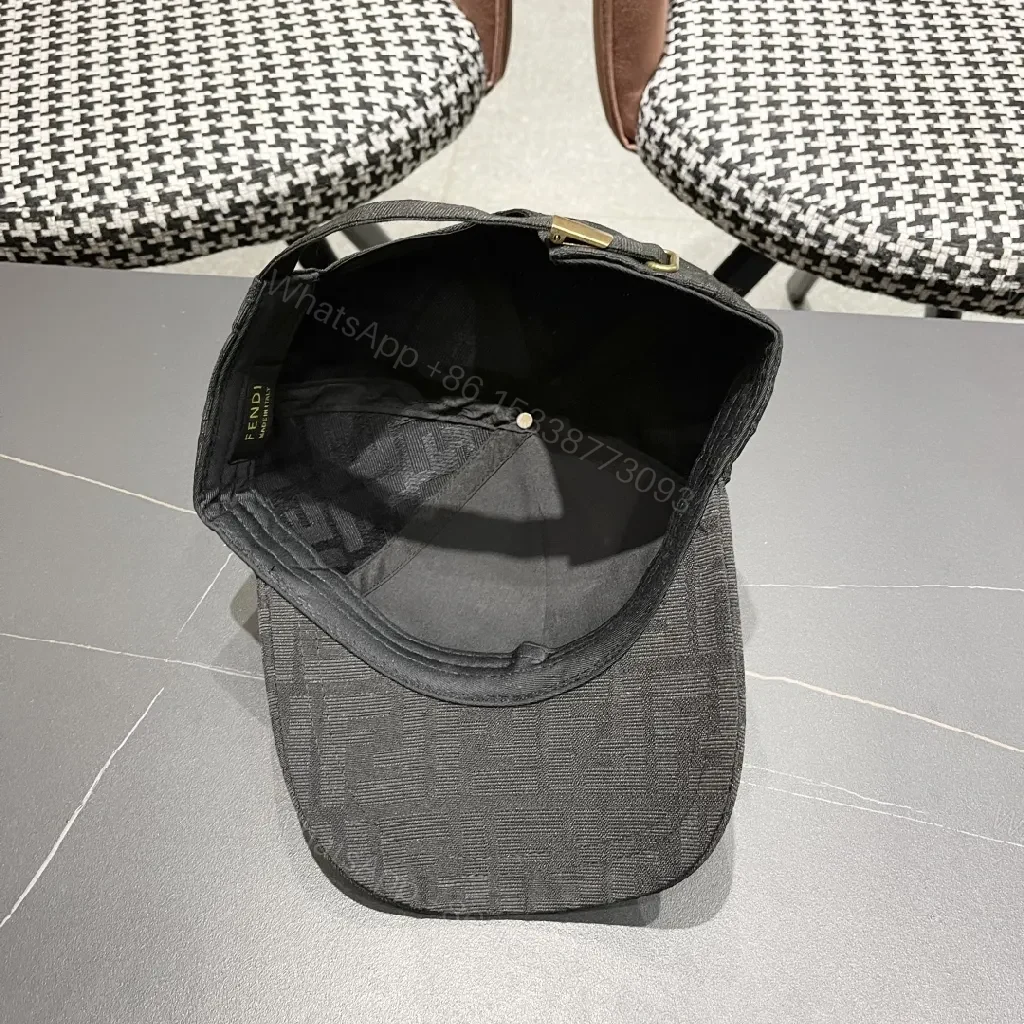 View 2 of Monochrome Monogram Cap: Textured Luxe, Adjustable Front Cap
