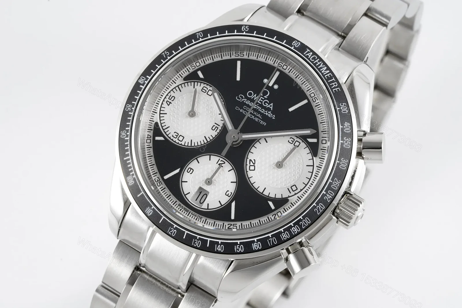 View 2 of Omega Speedmaster Professional 326.32.40.50.06.001 Multifunction Chronograph Watch Black and White Dial Stainless Steel Bracelet
