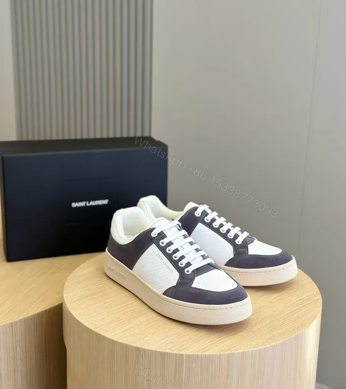 View 2 of White Mesh Navy Suede Sneaker â€“ Luxury City-Style Comfort