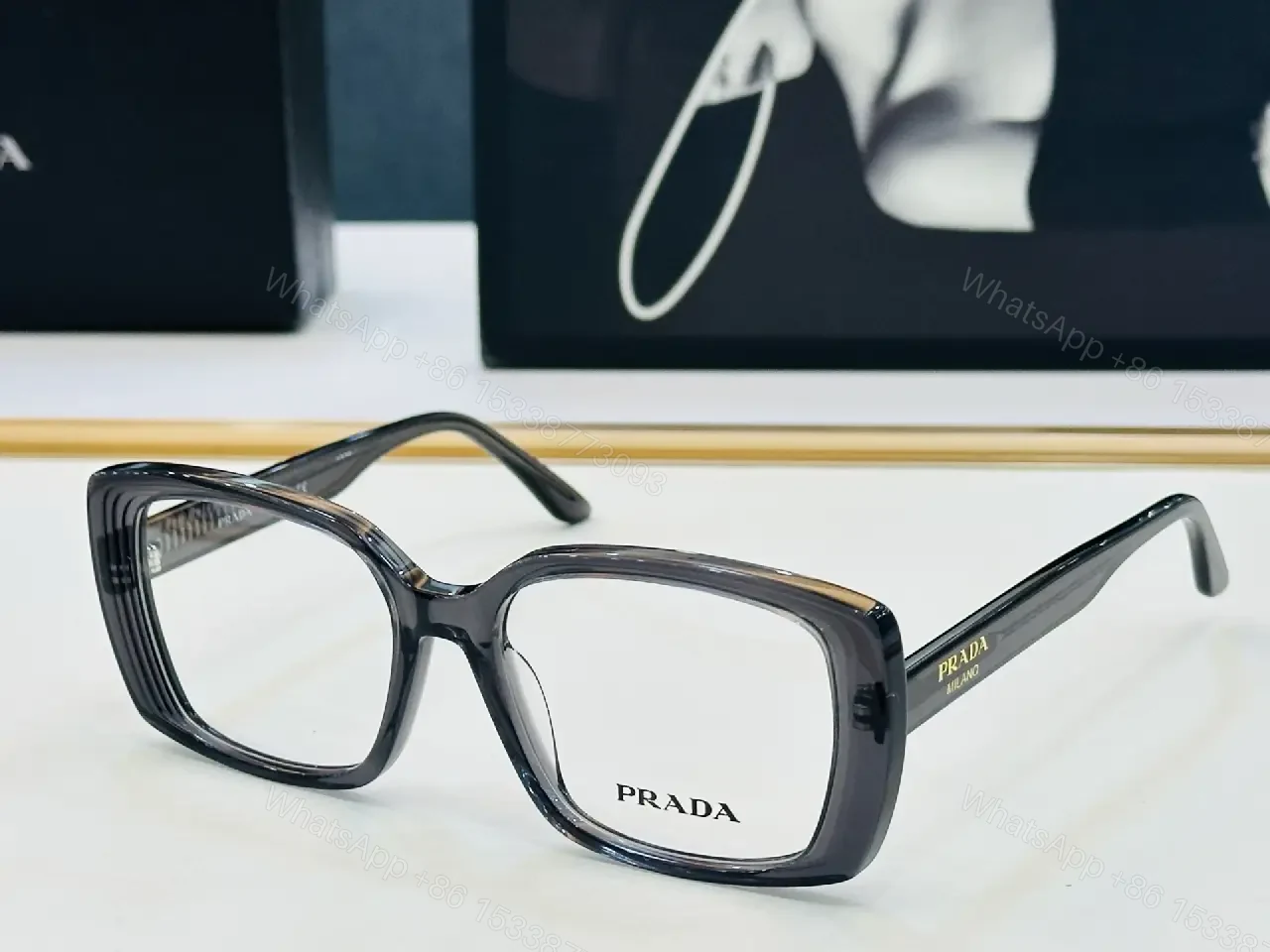 View 8 of Bold Black Acetate Square Sunglasses: Structured Luxury Eyewear