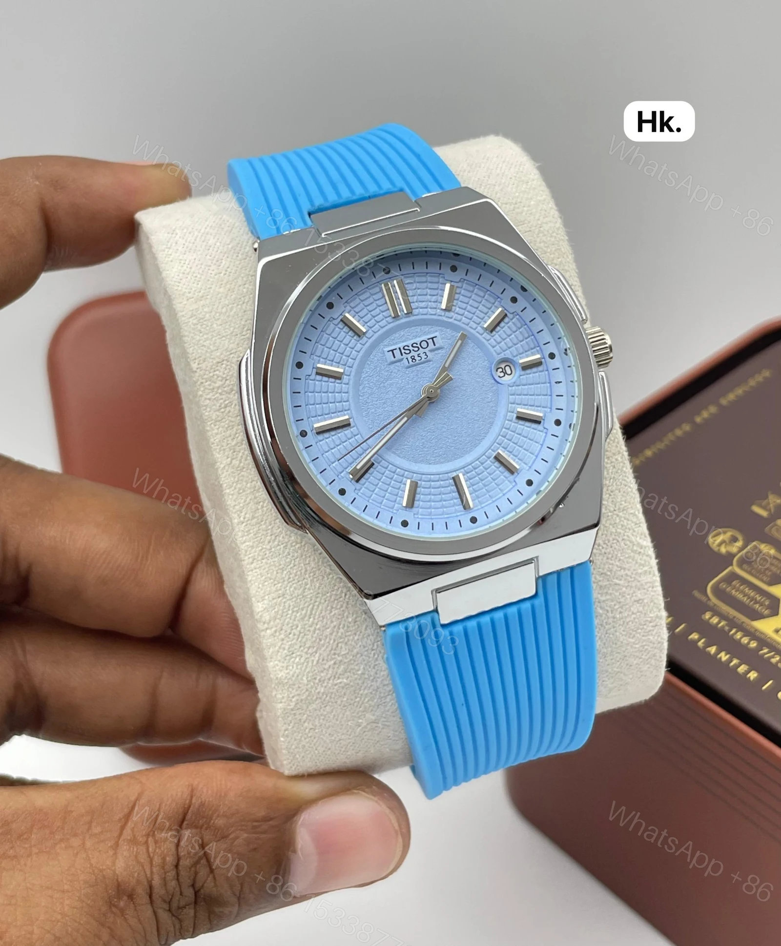 FIRST COPY Tissot PU Belt Metal Body Watch — view 1