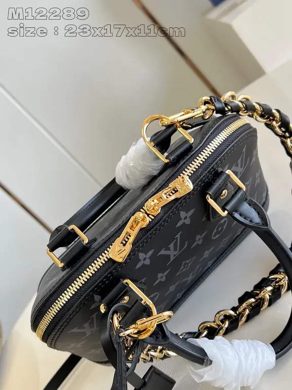 View 4 of Chic Monogram Bowler: Modern Luxury Compact Bag
