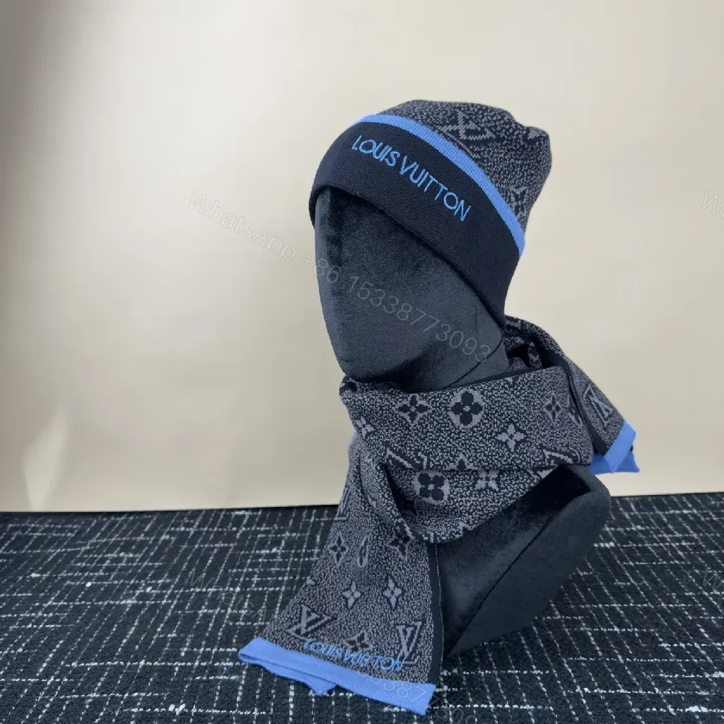View 6 of Monochrome Knit Set: Luxury Scarf & Beanie Duo