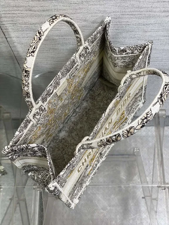 View 5 of Chic Patterned Tote: Dior-Inspired Luxury Carryall