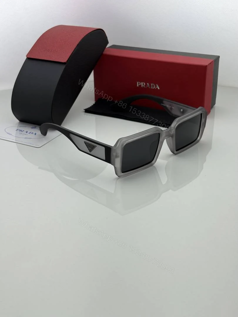 View 3 of First Copy Prada 089 Grey Black Sunglasses