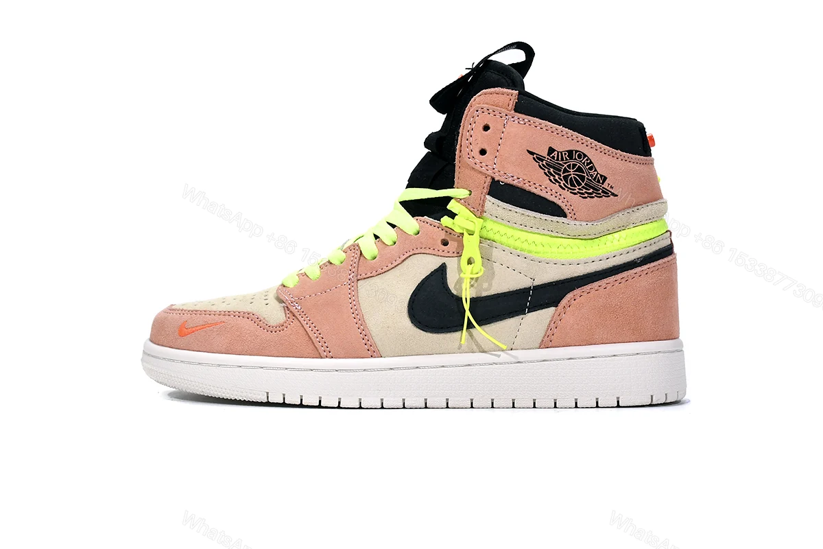View 6 of Air Jordan 1 High Switch Apricot Powder CW6576-800