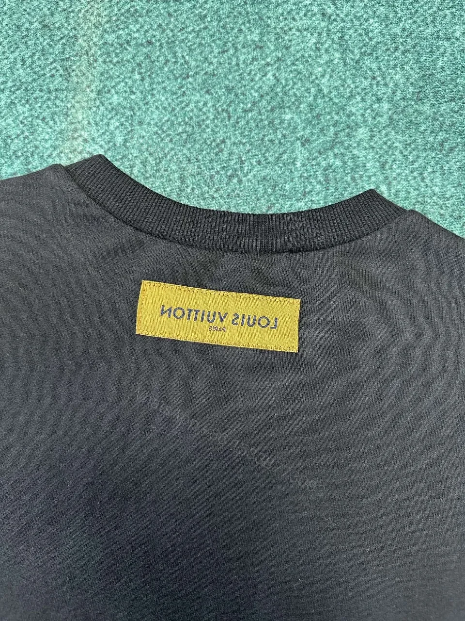View 3 of Black Cotton Blend Hoodie: Subtle Lux, Handcrafted Logo, Relaxed Fit