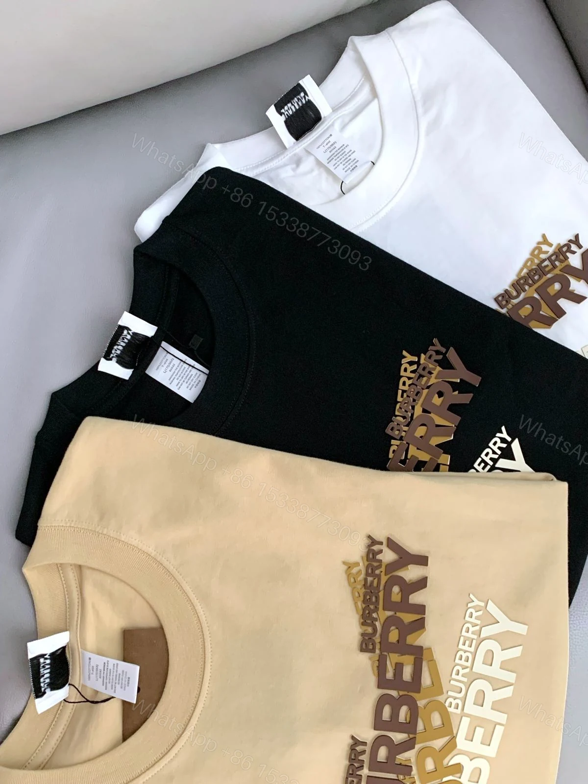 View 3 of FIRST COPY BURBERRY DESIGNER ROUND NECKS SUMMER T-SHIRT