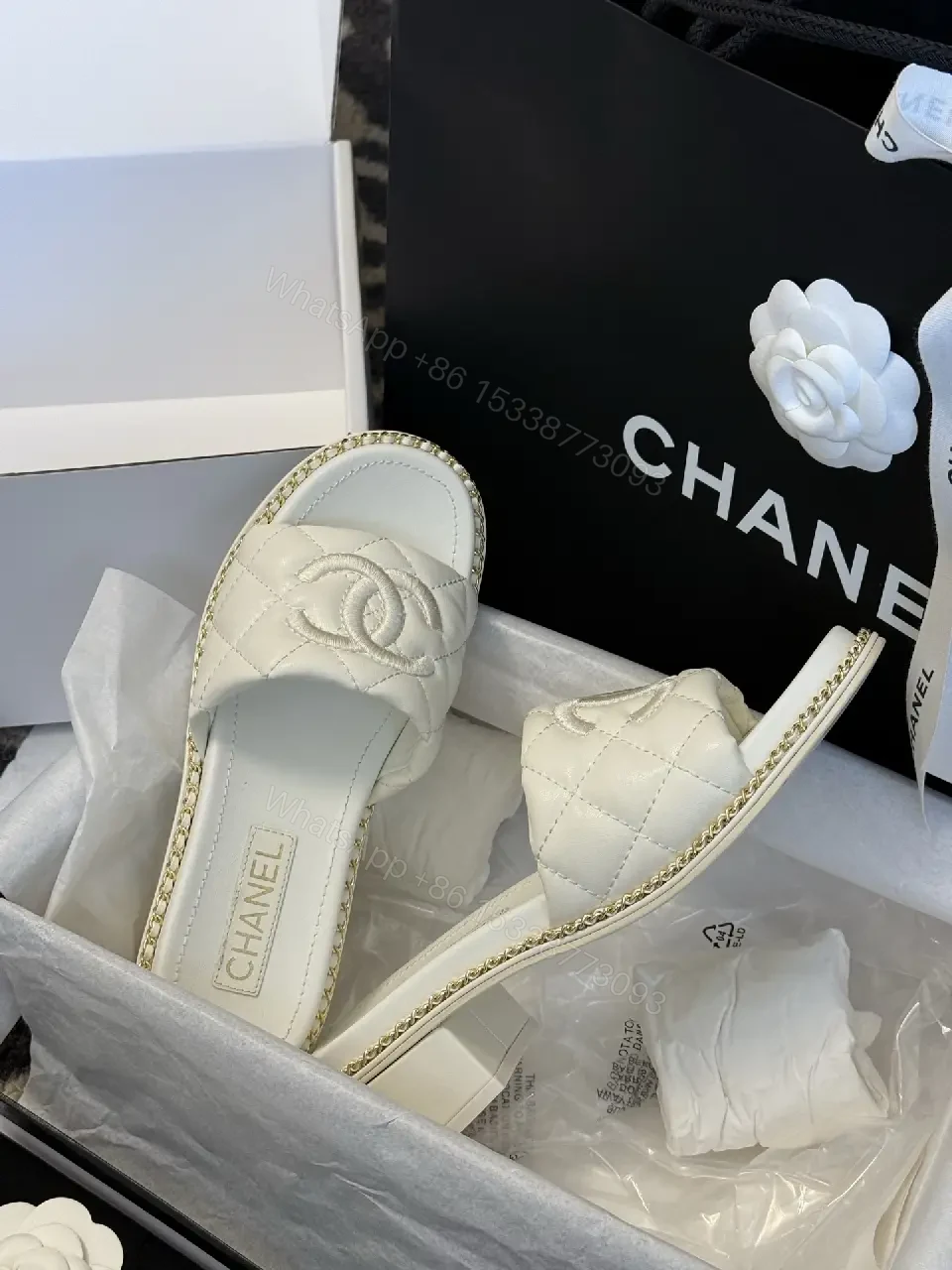 View 9 of Quilted Slip-Ons: Luxury Comfort with Iconic Emblem