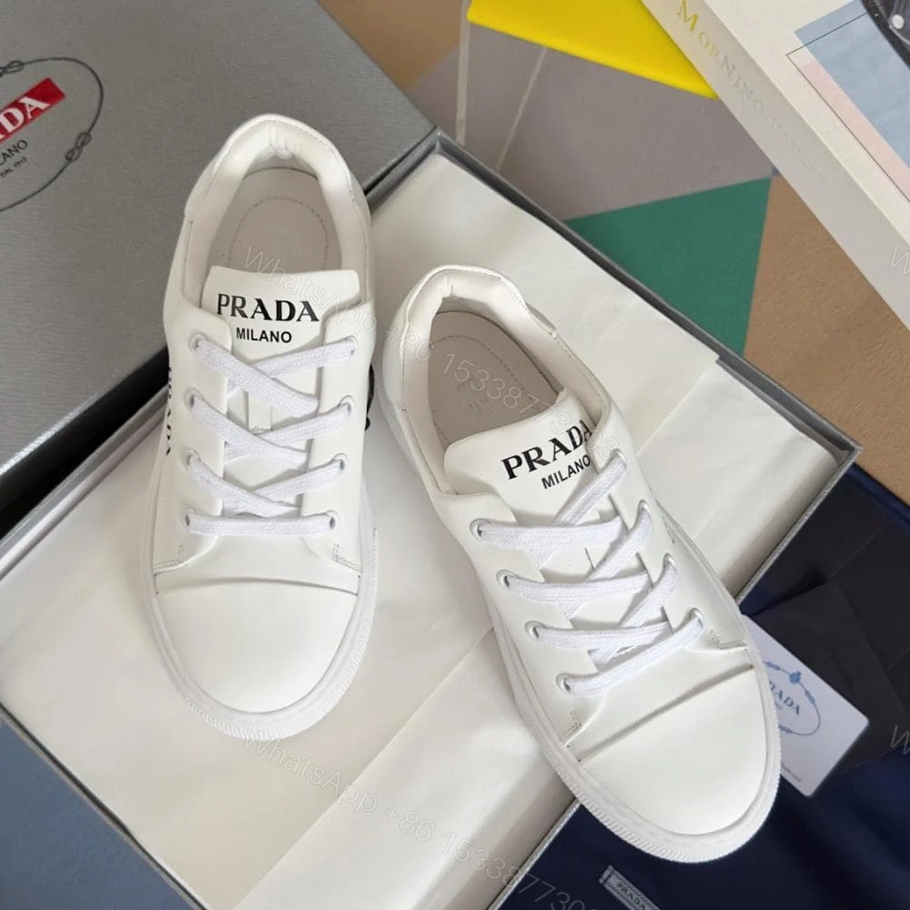 View 3 of PRADA MACRO RE-NYLON AND BRUSHED LEATHER SNEAKERS – PRD064