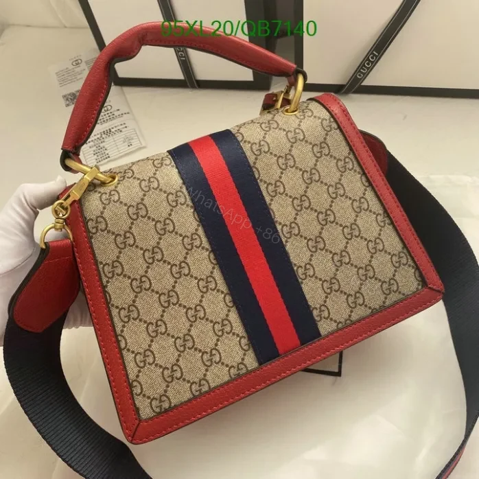 View 9 of Gucci Replica Queen Margaret Bee Bag QB71401 – GG Canvas & Leather Design