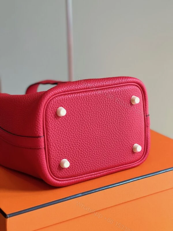 View 8 of Hermes Picotin 18 Pink Togo Leather Gold Hardware