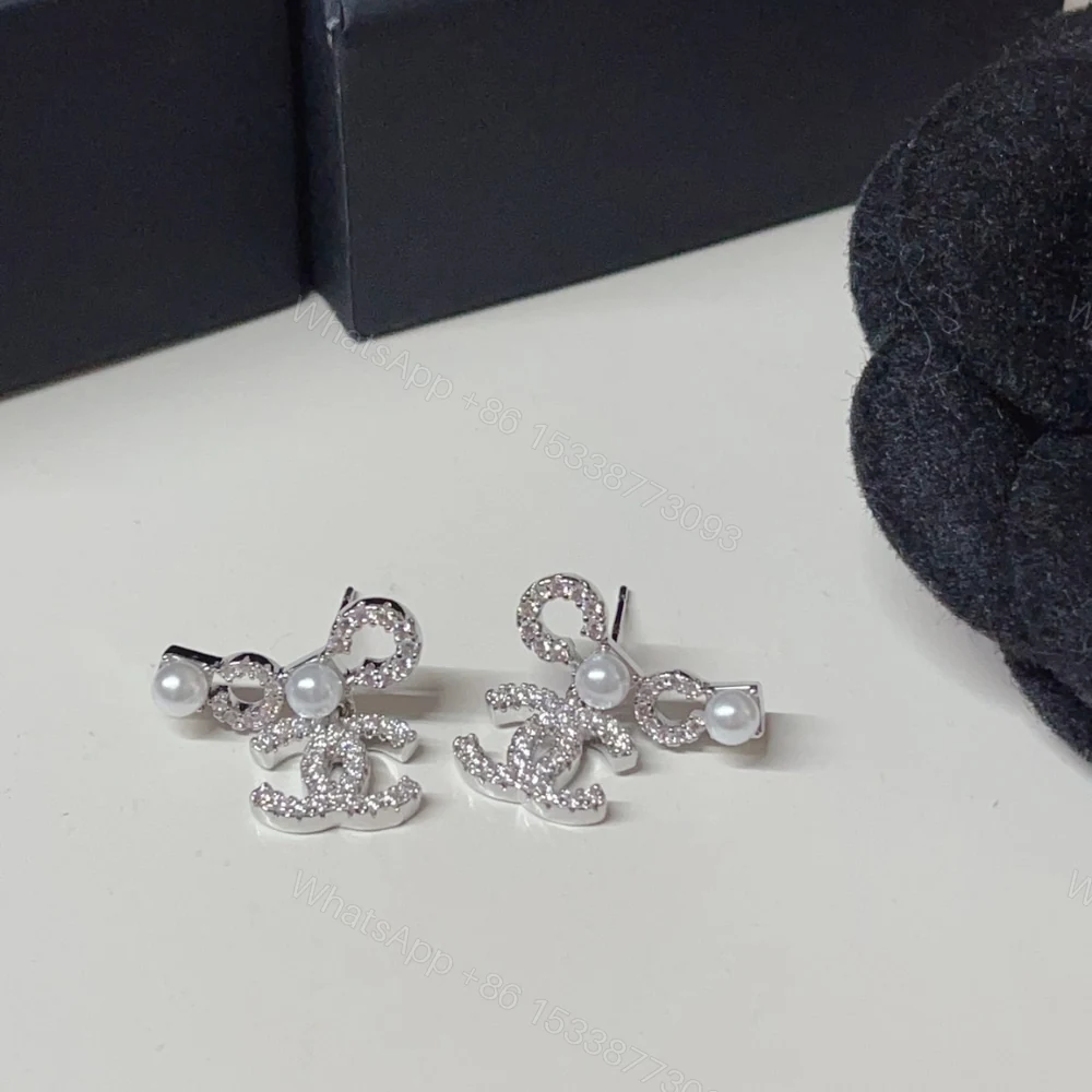 View 6 of CHANEL EARINGS PEARLY WHITE AND CRYSTAL SILVER ABF732 B20573 U0937