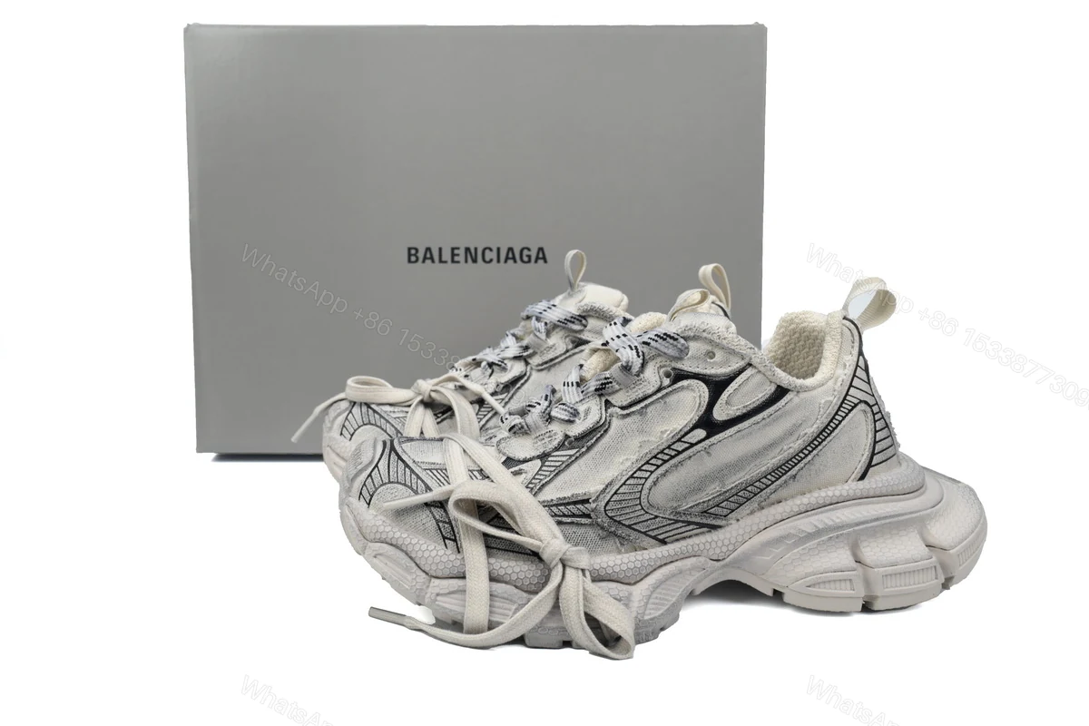 Balenciaga 3XL Luminous Blue Canvas White 734731 W3XDC 2002 — view 2