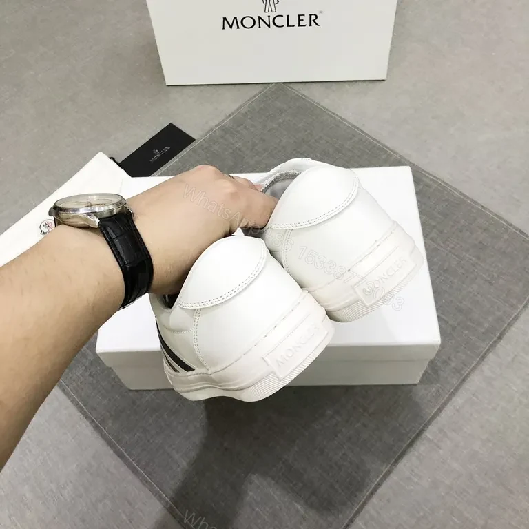 View 8 of Moncler Striped Leather Low-Tops: All-Day Comfort Sneakers