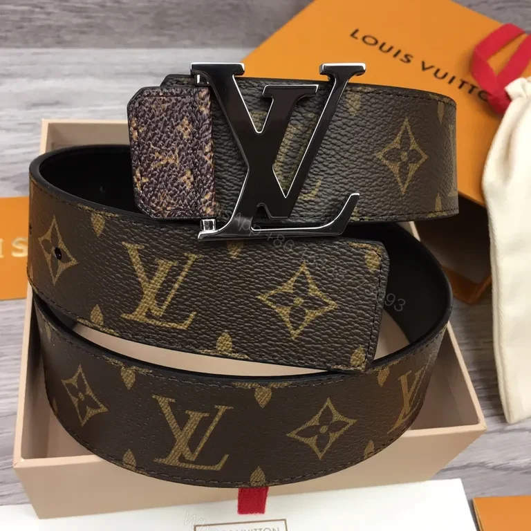 View 5 of Louis Vuitton Monogram Belt with Gold LV Buckleâ€”Versatile Luxury Accessory