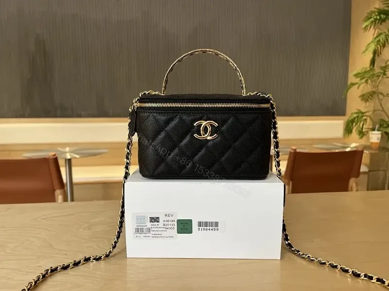 Quilted Mini Bag - Gold Chain, Leatherette, Luxe Charm, Compact Carryall — view 1