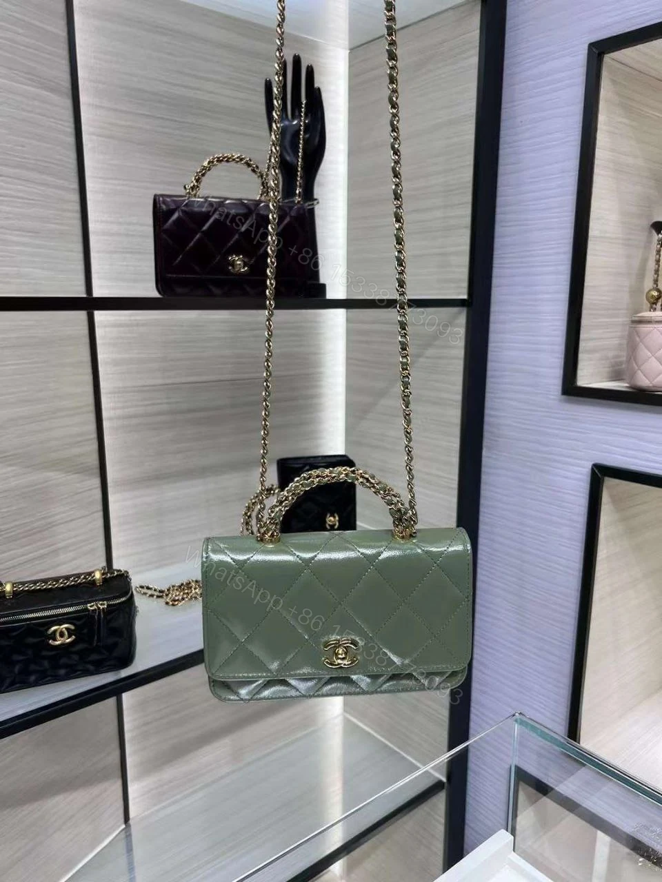 View 8 of Mini Flap Bag with Top Handle