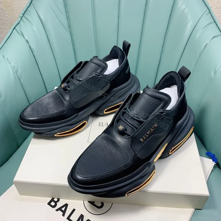 Bold Black Balmain Runner: All‑Day Comfort + Gold Accents — view 1