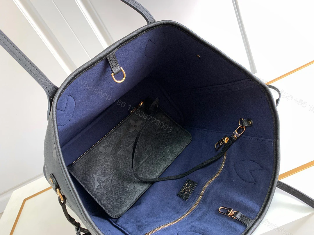 View 5 of Louis Vuitton LV Never Full Monogram Like Auth Black Handbags 32x29x17cm