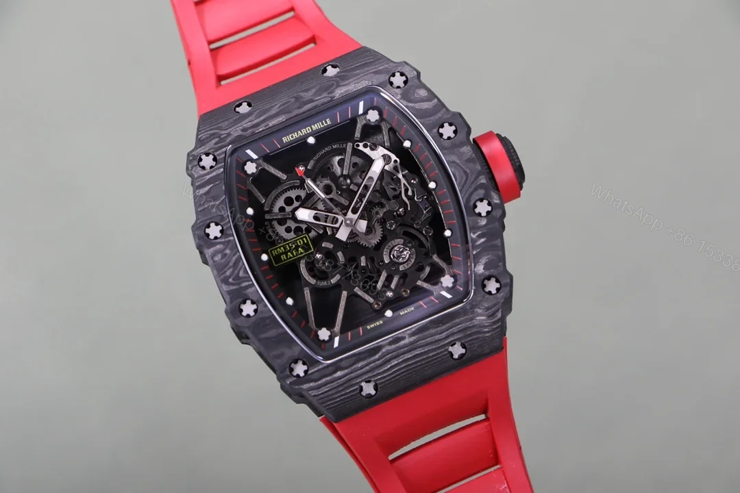 View 2 of Richard Mille RM35-01 NTPT Carbon Fiber RMUL3 Integrated Balance Wheel Watch RM35-01-NTPT-RED-RM3