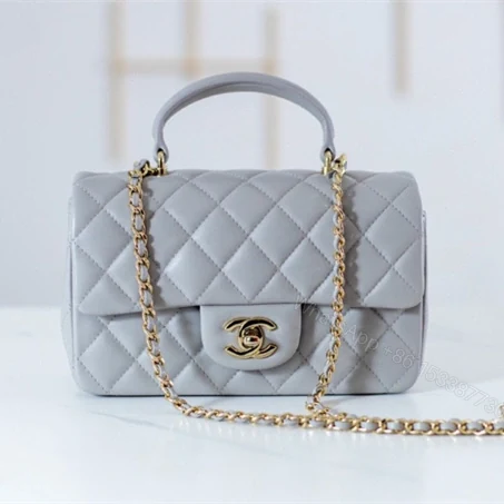 高仿Chanel22A系列CF經典口蓋包灰色小羊皮免檢版 — view 1